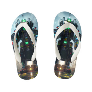 Infantis Robot 4 chinelos de criança