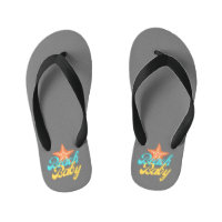 Summery Beach Baby Word Toddler Chinelos