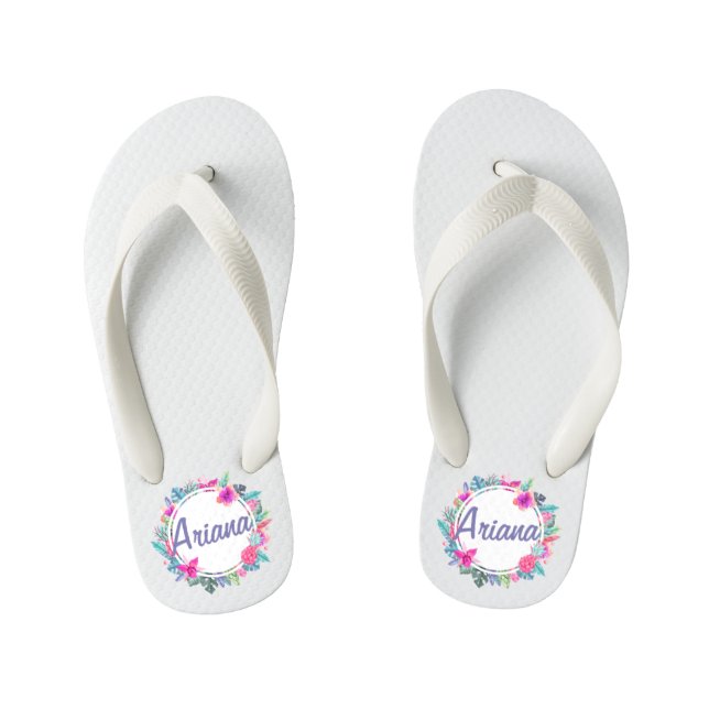 Infantis Terra Floral Tropical Personalizada| Chinelos (Pé da cama)