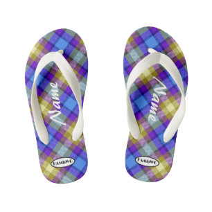 Infantis Xadrez da menina Flip-flops Chinelos da criança HA