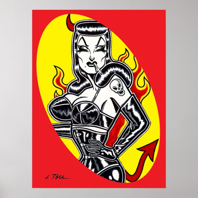 Inferno em Heels Poster (Frente)