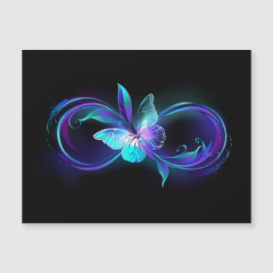 Infinidade brilhante com borboleta mágica