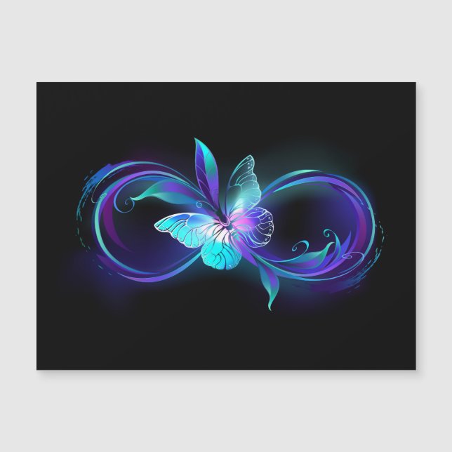 Infinidade brilhante com borboleta mágica (Frente)
