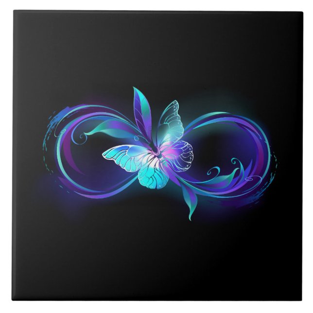 Infinidade brilhante com borboleta mágica (Frente)