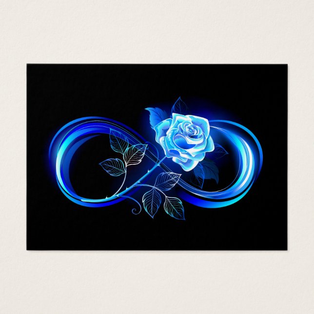 Infinidade brilhante com rosa azul (Frente)