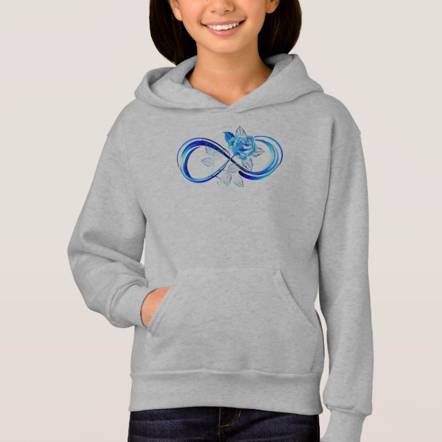 Infinidade brilhante com rosa azul (Frente)