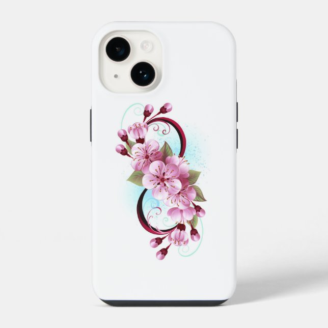Infinidade com Flores de Flor Sakura (Verso)