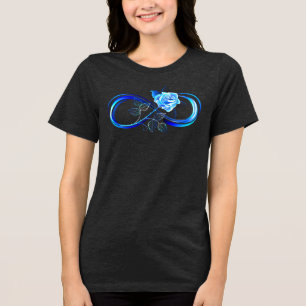 Infinito brilhante com rosa azul