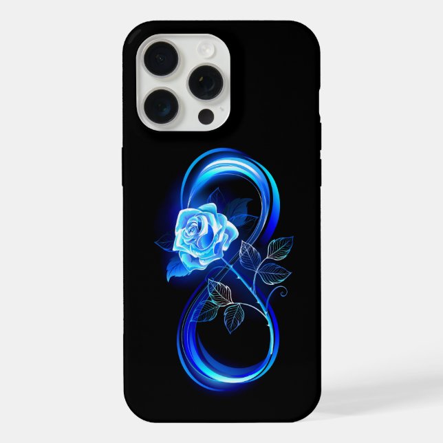 Infinito brilhante com rosa azul (Verso)