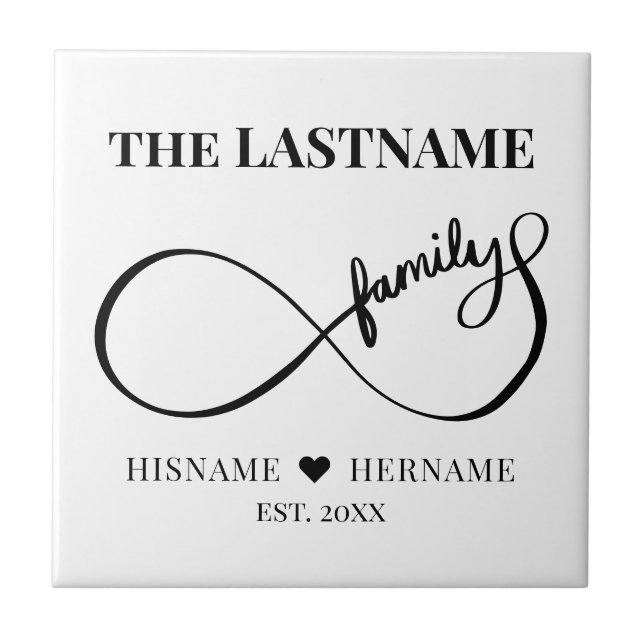 Infinity Personalized Family Name e Est. Data (Frente)