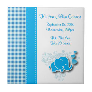 Informação azul & branca do nascimento do elefan