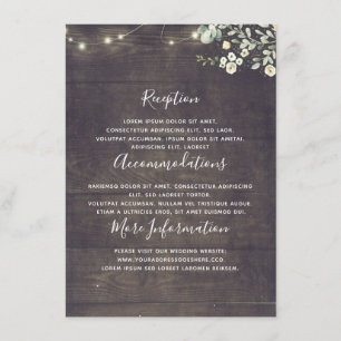 Informação de Casamento Rústico Verde para Convida