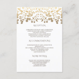Informação de detalhes floral branca e Dourado d