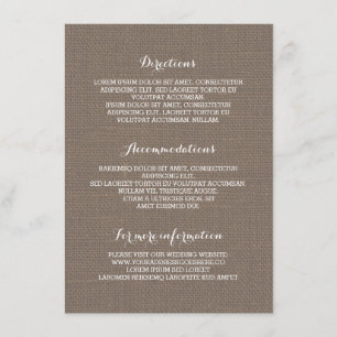 Informação de detalhes rústica do casamento de