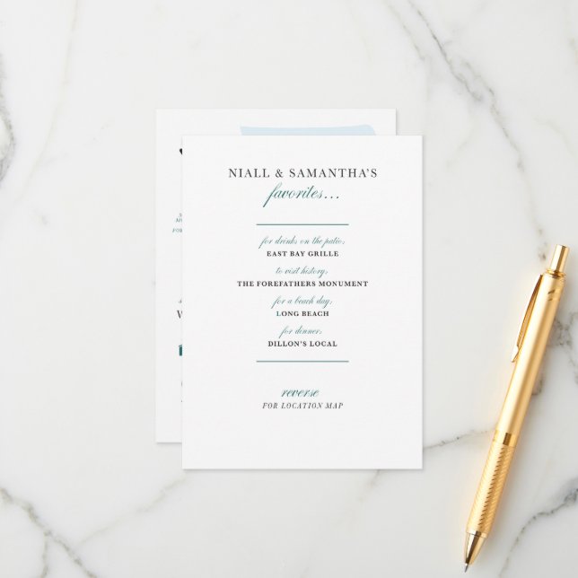 Informações 4,5'' x 6,25'' Cartão de Enclave de Mapa Personali (Frente/Verso In Situ)