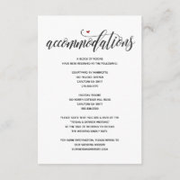 acomodações de casamento rústico moderno cartão v1