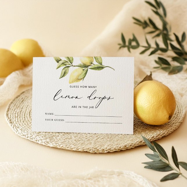 Informações Adivinha Quantos Cartão De Jogo De Limão Cai (Criador carregado)