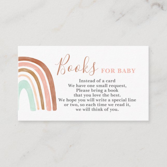 Informações Arco-Íris Rosa Traga um Cartão de Livro (Frente)