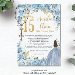 Informações Bebê Blue Floral Princesa Quinceañera Cartão de Or