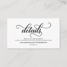 Informações Belo Cartão de Gabinete de Detalhes do Site de Cas