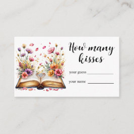 Informações Boho Wildflower Quantos Kisses Cartão de Jogo