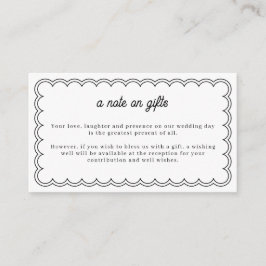 Informações Borda rendilhada minimalista em cartão de presente