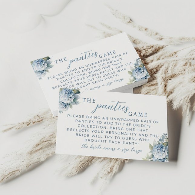 Informações Calcinha de Renda Azul Hydrangea Cartão de Inserçã (Criador carregado)