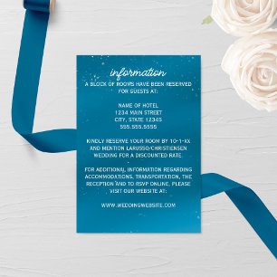 Informações Cartão Azul de Casamento de Neve Sky