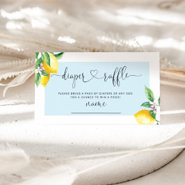 Informações Cartão azul para estojos de fralda de limão