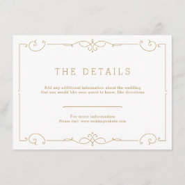 Informações Cartão clássico de casamento elegante