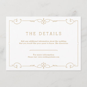 Informações Cartão clássico de casamento elegante