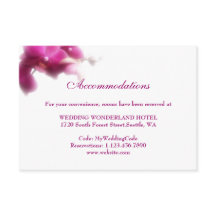 Cartão de Accommodações Pink Orchid