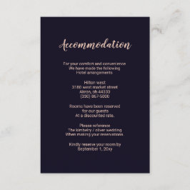 Informações Cartão de acomodação de casamento com monograma em