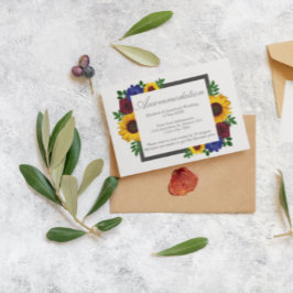 Informações Cartão de Acomodação Floral de Casamento Rosa Gira