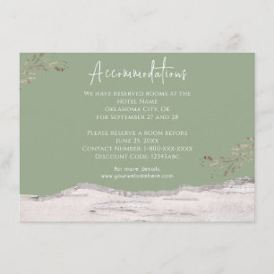 Informações Cartão de acomodações de casamento em madeira de b