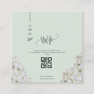 Informações Cartão de acompanhamento de casamento verde elegan