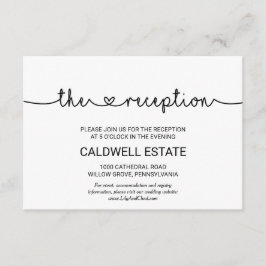 Informações Cartão de Acompanhamento do Casamento Love Hearts