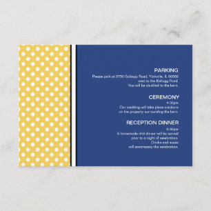 Informações Cartão de Acréscimo de Casamento Amarelo com Bolin