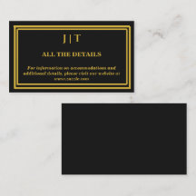 Cartão de Acréscimo de Casamento com Monograma Pre