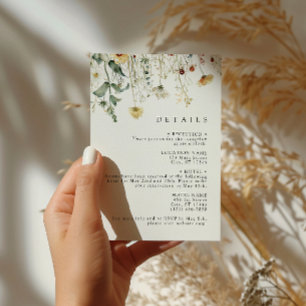 Informações Cartão de Acréscimo de Casamento em Campo de Flore