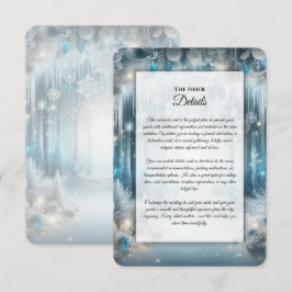 Informações Cartão de Acréscimo de Casamento Floresta Nevada R