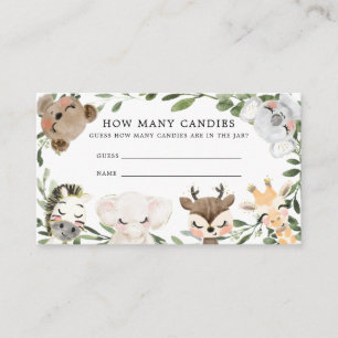 Informações Cartão de adivinhação de doces Baby Safari