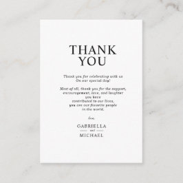 Informações Cartão de Agradecimento Clássico Simples Minimalis