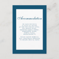 Cartão de alojamento azul mínimo