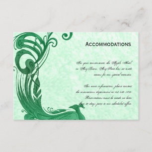 Informações Cartão de Alojamento de Peacock Verde