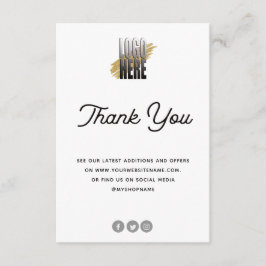 Informações Cartão de Assistência a Joias Obrigado Gabinete