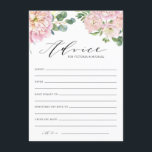 Informações Cartão de Aviso de Casamento para Rosas de Água Ro<br><div class="desc">Dar conselhos aos recém-casados com este bonito cartão de conselho floral. Ele apresenta ilustrações de qualidade de observação de rosas de jardim,  hydrangeas e buquês de eucalipto com uma escrita elegante. Personalize adicionando nomes e outros detalhes. Estes cartões cor-de-rosa são perfeitos para casamentos de primavera e jardim.</div>