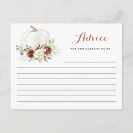 Informações Cartão de Aviso para Chá de fraldas de Pumpkin Flo