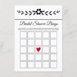 Informações Cartão de bingo de flor branca e negra elegante