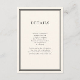 Informações Cartão de caixa de minimalismo moderno